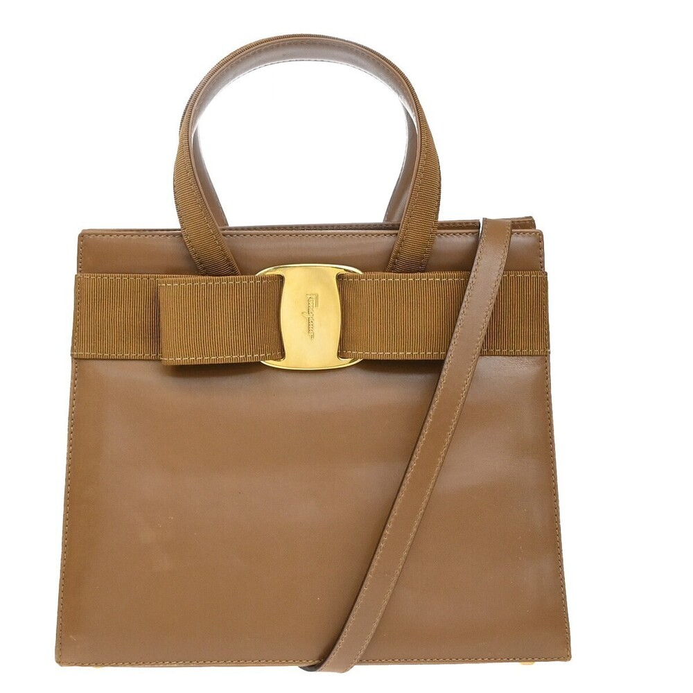 Salvatore Ferragamo Convertible Vara Bow Tote Leather Small